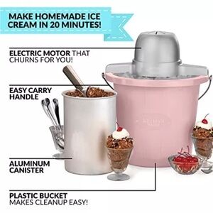🔥Nostalgia 4-Quart Electric Ice Cream Maker with Easy-Carry Handle🔥